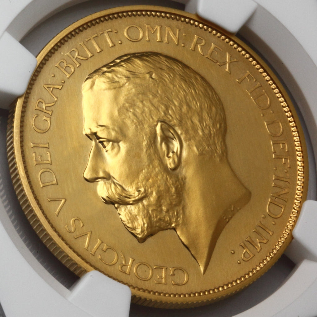 販売実績-イギリス 1911年 ジョージ5世 5ポンド金貨 PF66CAM(NGC)-UNIVERSAL COIN