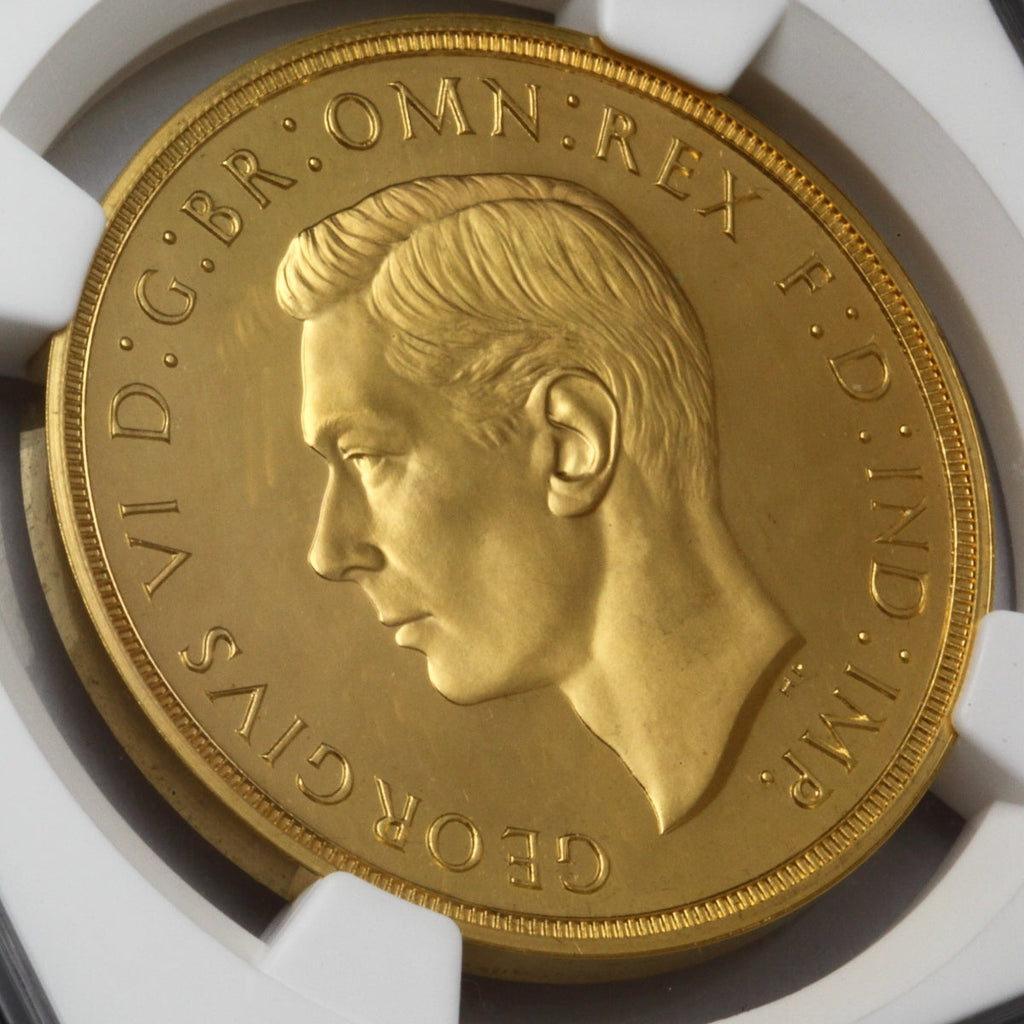 販売実績-イギリス 1937年 ジョージ6世 5ポンド金貨 PF66ウルトラカメオ(NGC)-UNIVERSAL COIN