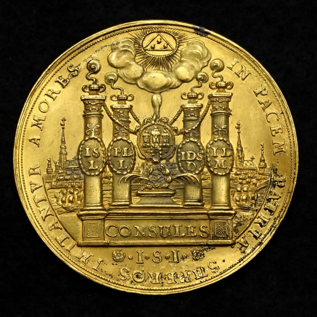 販売実績-ドイツ 1694年 ハンブルク都市景観 自由と平和 10ダカット金貨-UNIVERSAL COIN