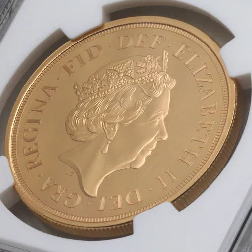 販売実績-イギリス 2018年 エリザベス2世 戴冠65周年 5ポンド金貨 MS70DPL:4978607-002-UNIVERSAL COIN