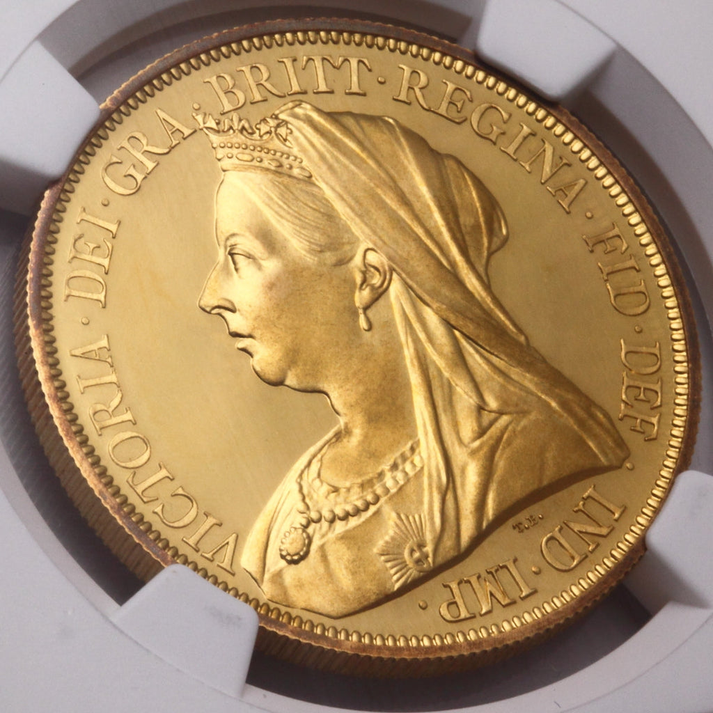 販売実績-イギリス 1893年 ヴィクトリア女王 ”ヴェールヘッド”5ポンド金貨 PF65UCAM(NGC)-UNIVERSAL COIN