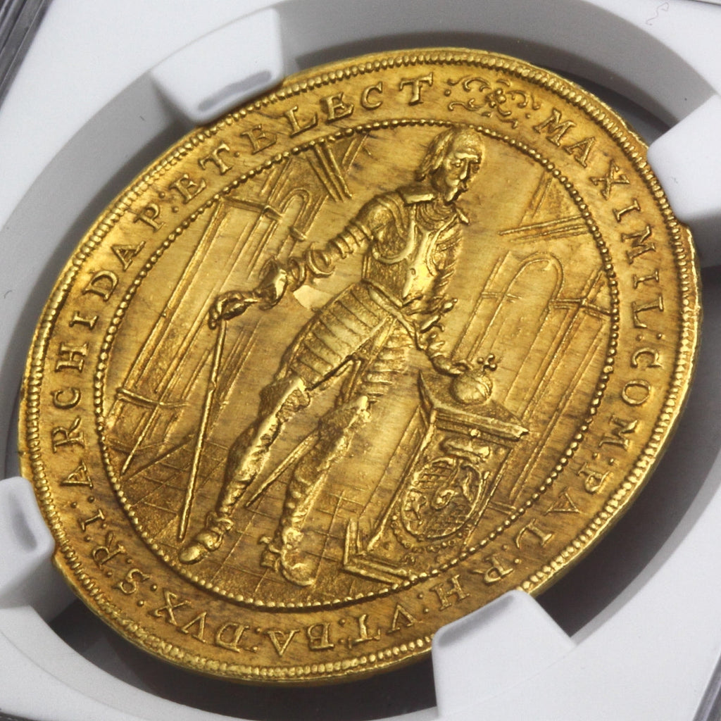販売実績-ドイツ 1640年 バイエルン マキシミリアン1世"Date Above" 5ダカット金貨 MS64(NGC)-UNIVERSAL COIN