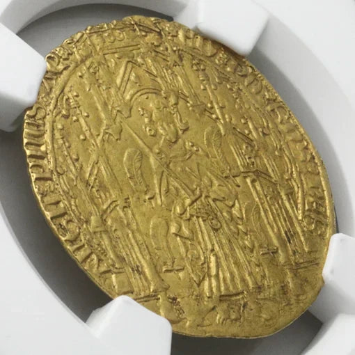 販売実績-フランス 1362‐72年 エドワード黒太子 パビリオンドール金貨 MS63+-UNIVERSAL COIN