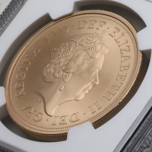 販売実績-イギリス 2021年 エリザベス2世 95歳記念 5ポンド金貨 Privy MS70 MATTE-UNIVERSAL COIN
