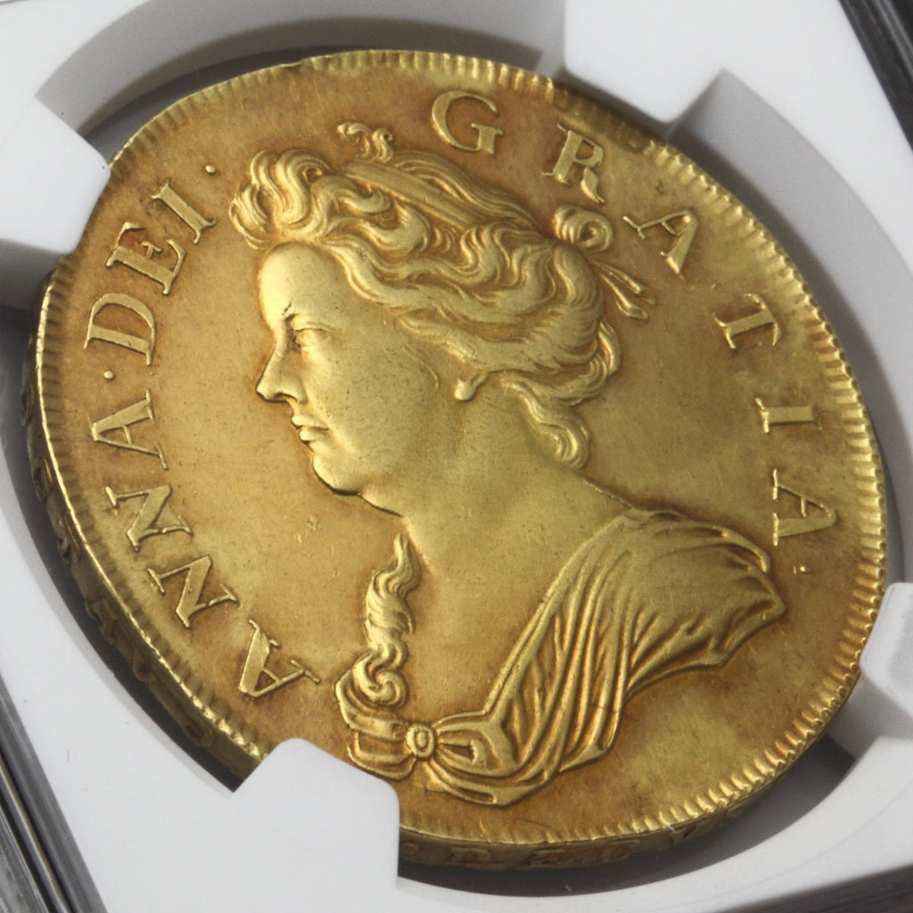 販売実績-イギリス 1709年 アン女王 5ギニー金貨 AU55(NGC)-UNIVERSAL COIN