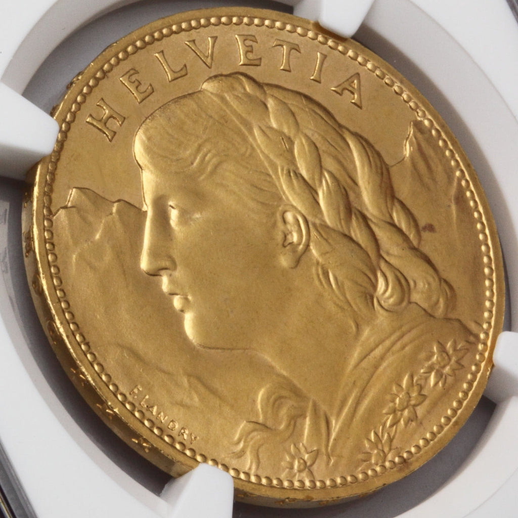 販売実績-スイス 1925年 アルプスの少女 100フラン MS66(NGC) 最高鑑定!!!-UNIVERSAL COIN