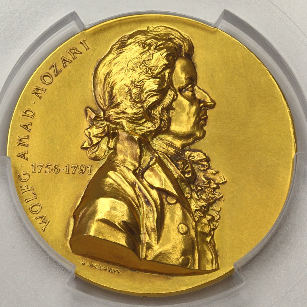 販売実績-オーストリア 1896年 アマデウス・モーツァルト追悼記念碑建立記念 金メダル-UNIVERSAL COIN