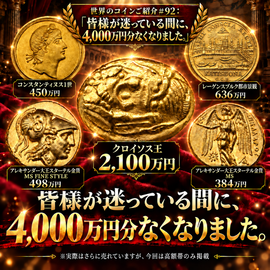 世界のコインご紹介#92:「皆様が迷っている間に、4,000万円分なくなりました。」