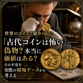 世界のコインご紹介#85:「古代コインは怖い」――偽物?本当に価値はある?その不安を実際の相場データから考える