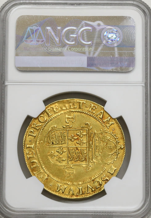 イギリス 1594-96年 エリザベス1世 1ポンド金貨 S-2534 MS61+:3953923-017