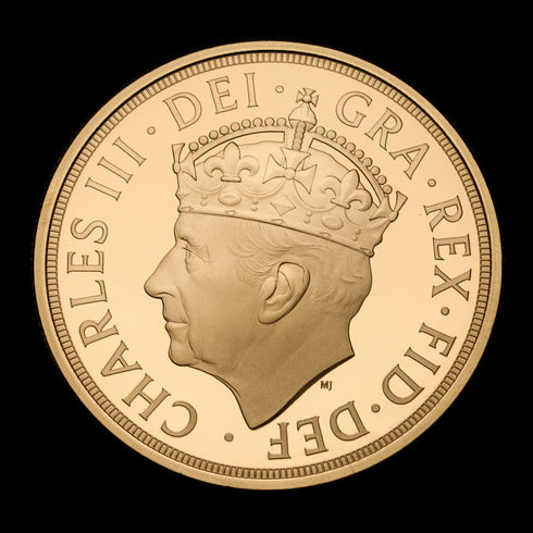 イギリス 2023年 チャールズ3世 聖ジョージと竜退治 5ポンド金貨 5枚セット 裸