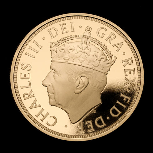 イギリス 2023年 チャールズ3世 聖ジョージと竜退治 5ポンド金貨 5枚セット 裸