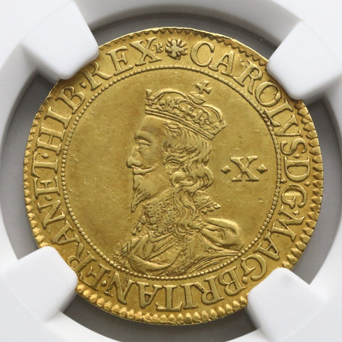イギリス 1631-32年 チャールズ1世 2クラウン金貨 AU55 : 2124443-010