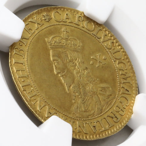 イギリス 1631-32年 チャールズ1世 2クラウン金貨 AU55 : 2124443-010