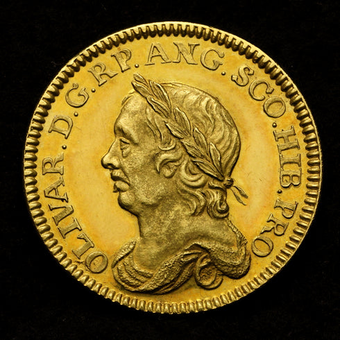 イギリス 1658年 オリバー・クロムウェル 追悼記念 金メダル 裸