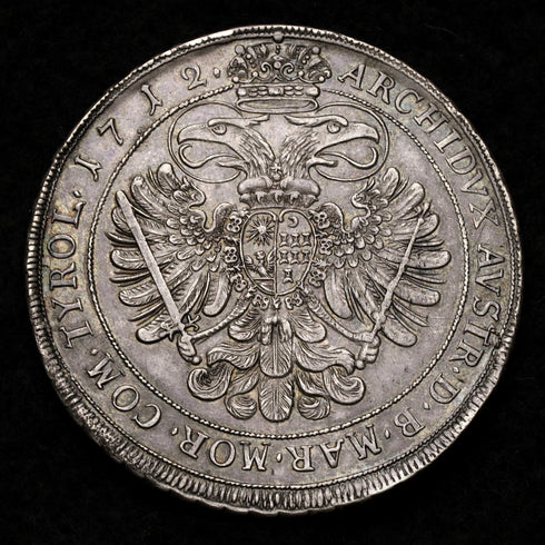 オーストリア 1712年 カール6世 ターラー銀貨 裸