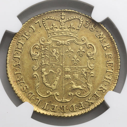 イギリス 1738年 ジョージ2世 2ギニー金貨 AU50:8238668-001