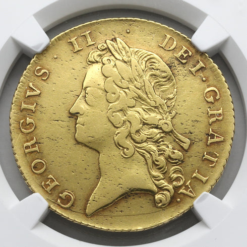 イギリス 1738年 ジョージ2世 2ギニー金貨 XF45:6342574-001