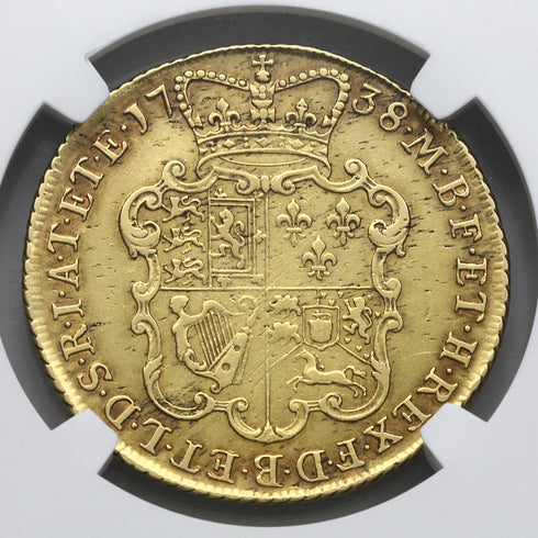 イギリス 1738年 ジョージ2世 2ギニー金貨 XF45:6342574-001