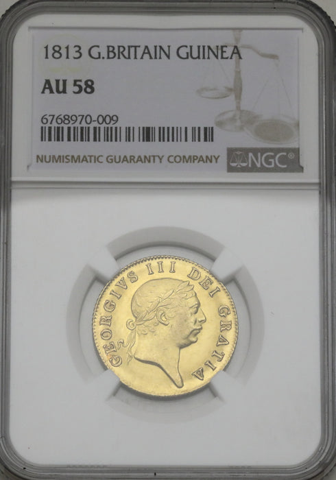 イギリス 1813年 ジョージ3世 ミリタリーギニー金貨 AU58:6768970-009-UNIVERSAL COIN
