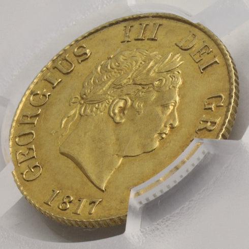 イギリス 1817年 ジョージ3世 1/2ソブリン金貨 MS61:50931517