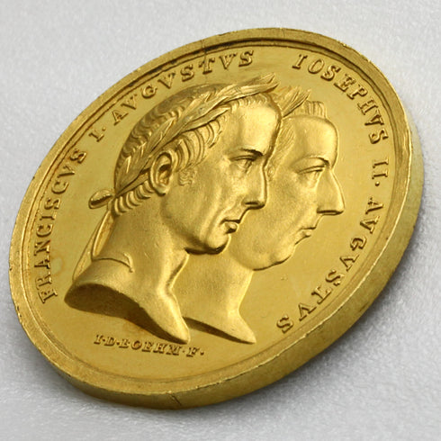 【希少性】★★★★ オーストリア 1824年 フランツ2世 ジョセフィナム軍事アカデミー 金メダル:裸-UNIVERSAL COIN