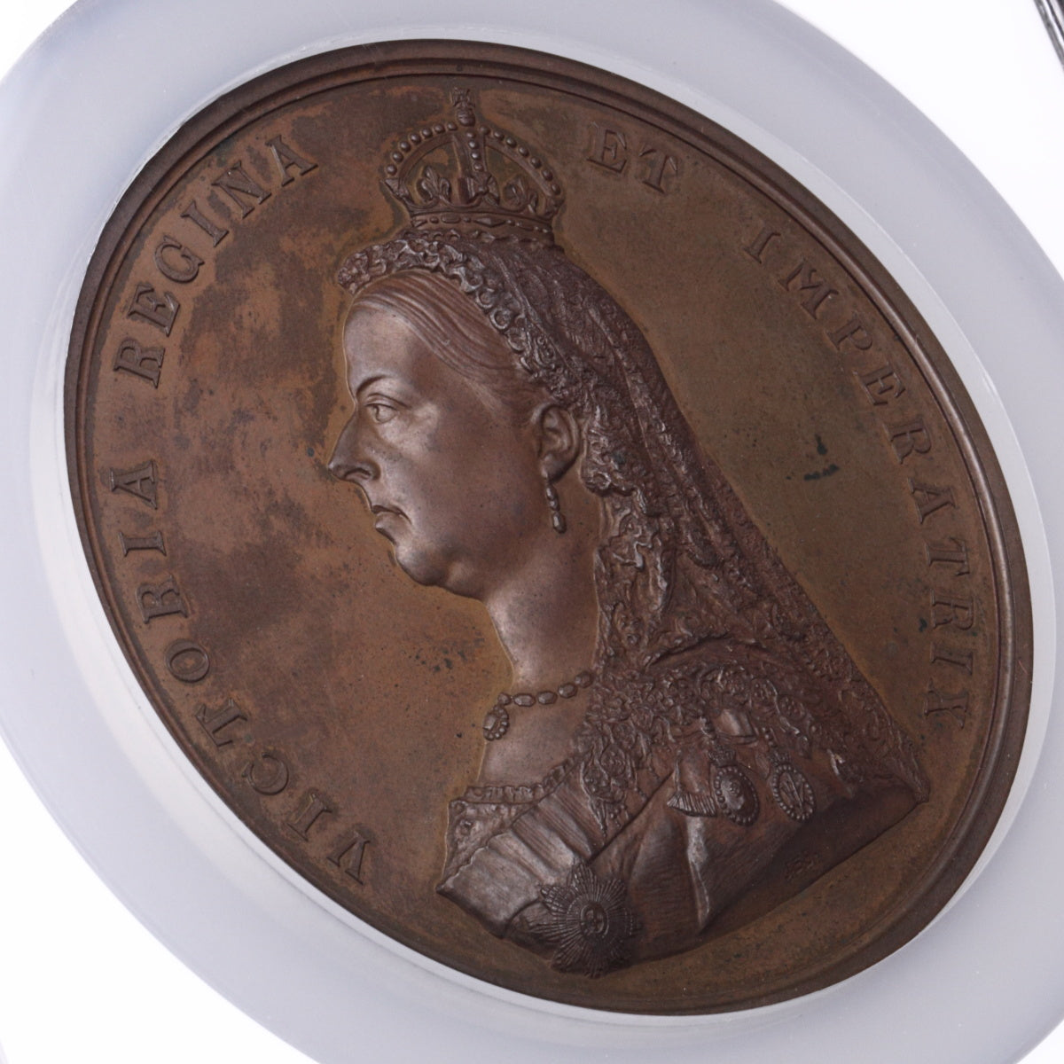 イギリス 1887年 ヴィクトリア女王 即位50周年記念 銅メダル MS62BN