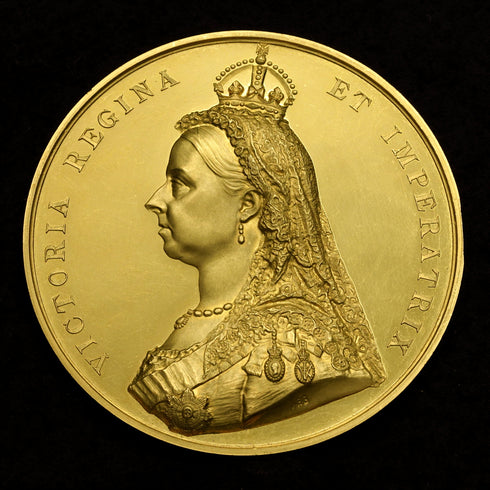 イギリス 1887年 ヴィクトリア女王 即位50周年記念 金メダル 裸