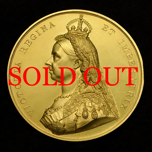 イギリス 1887年 ヴィクトリア女王 即位50周年記念 金メダル 裸