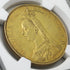 イギリス 1887年 ヴィクトリア女王 ジュビリーヘッド 5ポンド金貨 AU58:6322064-001-UNIVERSAL COIN