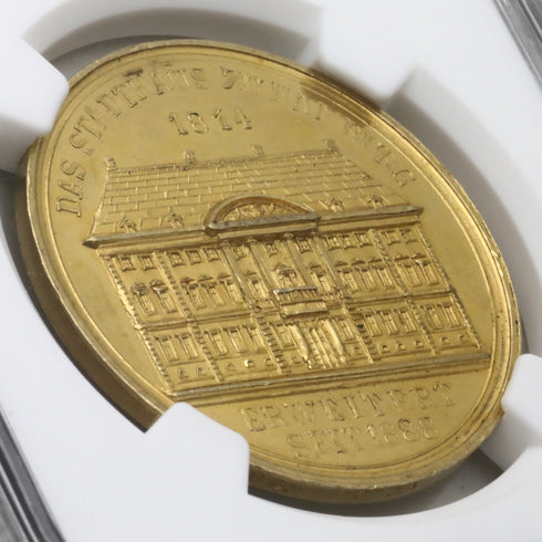 ハンブルグ 1888年 1/2バンクポルトガレッサー 5ダカットサイズ金メダル MS61:2732854-002