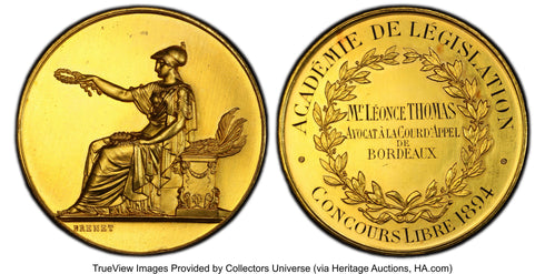 フランス 1894年 ボルドー大学法学法学部 金メダル SP61:51649807