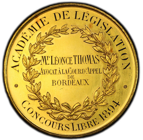 フランス 1894年 ボルドー大学法学法学部 金メダル SP61:51649807