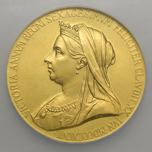 イギリス 1897年 ヴィクトリア女王 即位60周年記念 金メダル MS61:3892961-002-UNIVERSAL COIN