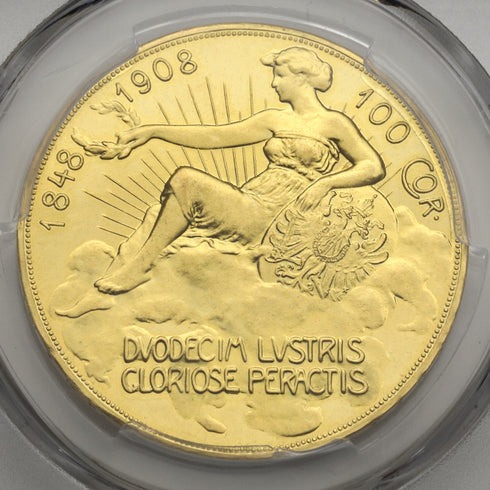 オーストリア 1908年 雲上の女神 100コロナ金貨 PF63CAM:81345007