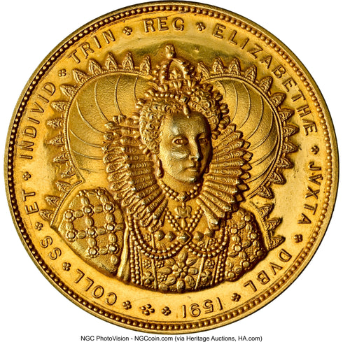 イギリス 1919年 エリザベス1世 ダブリン大学 トリニティ・カレッジ 金メダル MS64PL:8523318-002