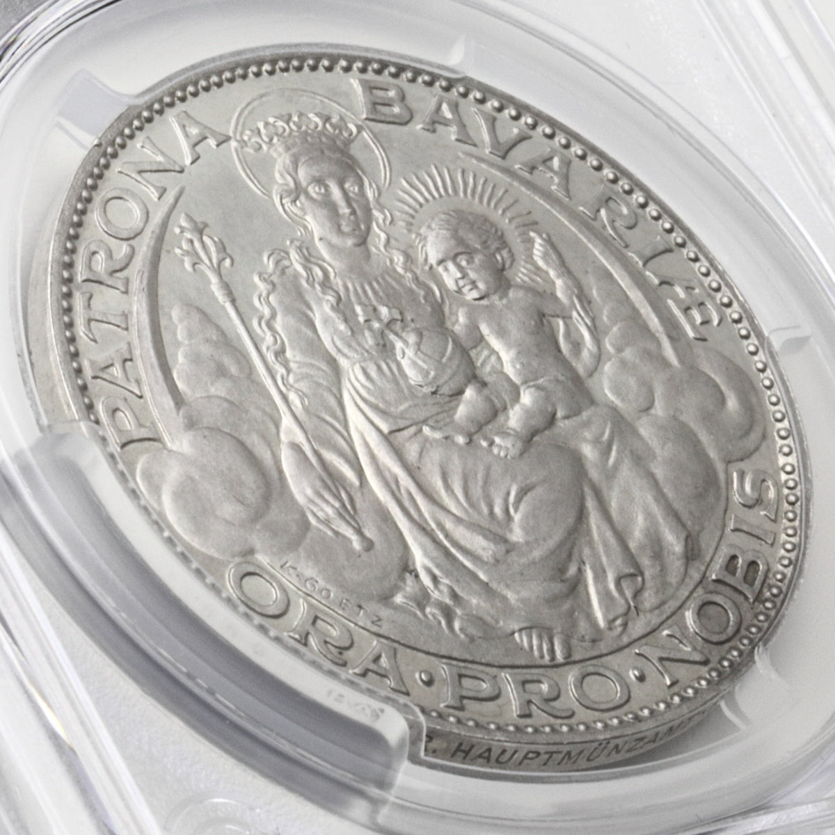 ドイツ 1928年 聖母子像/バイエルン紋章 銀メダル SP65：49565113