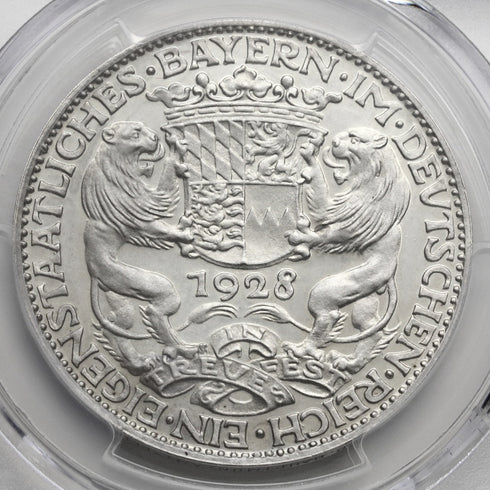 ドイツ 1928年 聖母子像/バイエルン紋章 銀メダル SP65:49565113