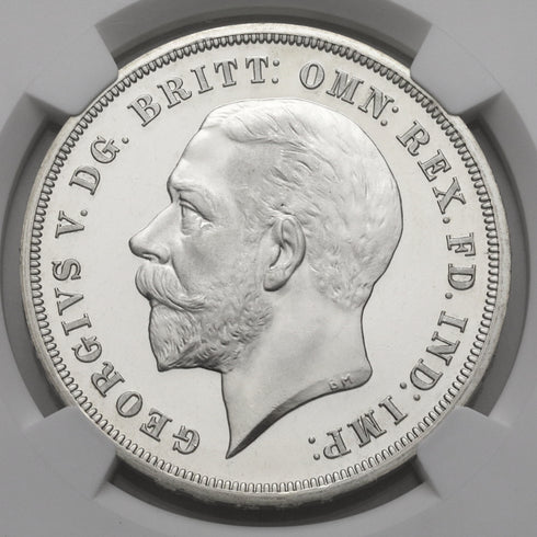 イギリス 1935年 ジョージ5世 即位25周年記念銀貨 RAISED EDGE LETTERING PF64CAM:6320272-002