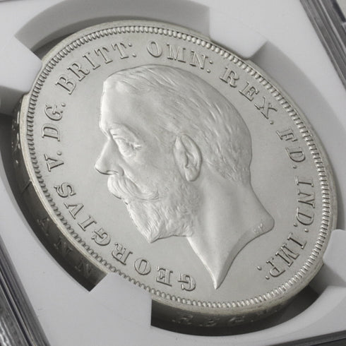 イギリス 1935年 ジョージ5世 即位25周年記念銀貨 RAISED EDGE LETTERING PF64CAM:6320272-002