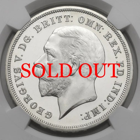 イギリス 1935年 ジョージ5世 即位25周年記念銀貨 RAISED EDGE LETTERING PF64CAM:6320272-002