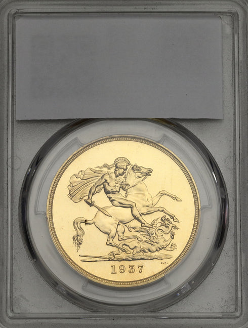 イギリス 1937年 ジョージ6世 5ポンド金貨 PR64:82118411