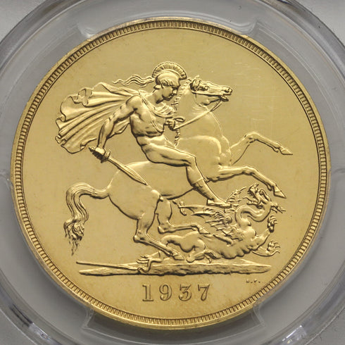 イギリス 1937年 ジョージ6世 5ポンド金貨 PR64:82118411