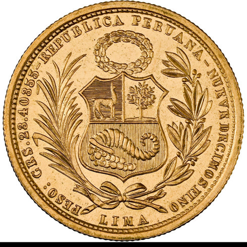 ペルー 1959年 女神座像 50ソル金貨 MS65:8662806-017