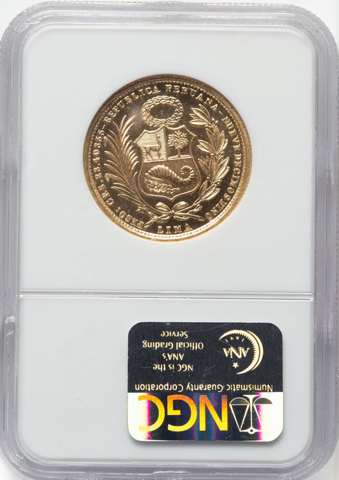 ペルー 1962/52年 女神座像 50ソル金貨 MS65:1639725-028