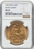 ペルー 1965年 女神座像 100ソル金貨 MS66:8523265-004