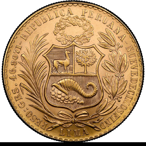 ペルー 1966年 女神座像 100ソル金貨 MS65:8523265-017