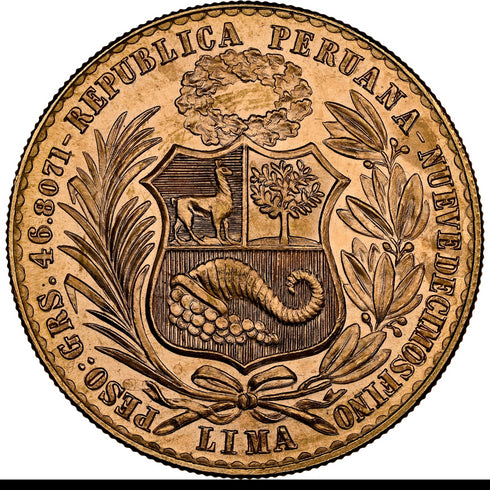 ペルー 1967年 女神座像 100ソル金貨 MS65:8523266-015