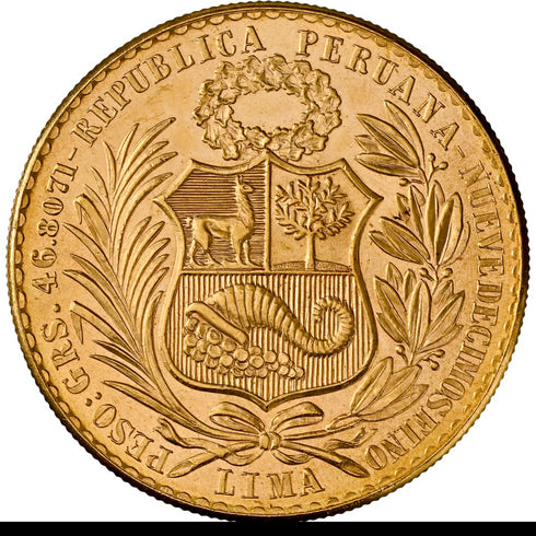 ペルー 1969年 女神座像 100ソル金貨 MS64:8662804-013