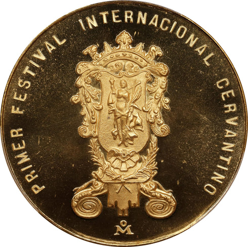 メキシコ 1972年 第1回セルバンティーノ国際祭開催記念 金メダル MS66:57246579